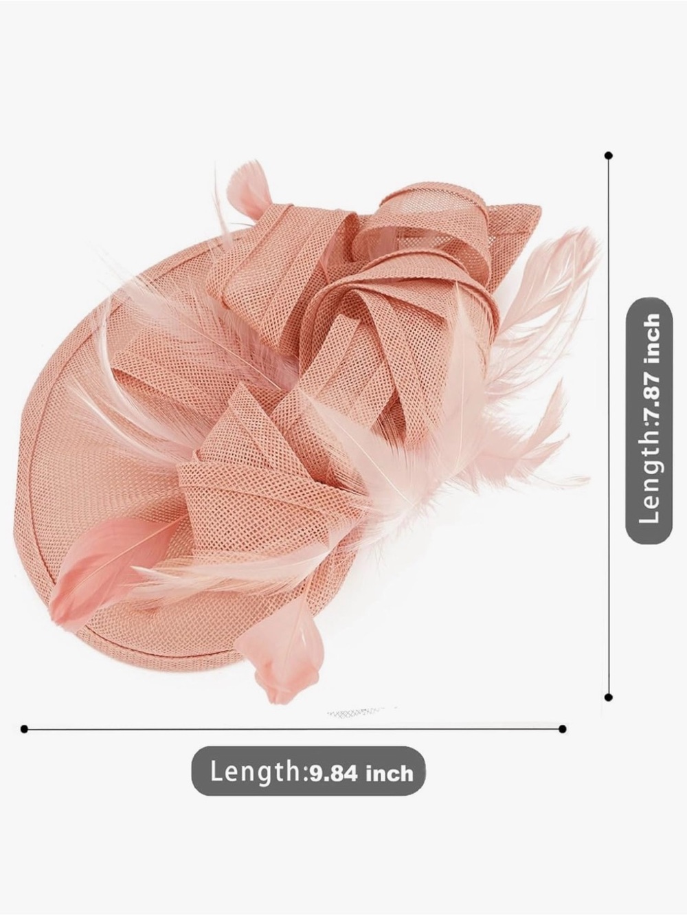Elegant Ivory Feather Fascinator Headband - Picture 4 of 6